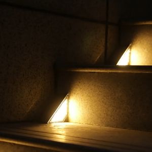 Vimite Solar Outdoor Stair Lamp IP65 Waterproof Night Automatic Sensing Courtyard Garden Wall Light Stair Aisle Light Warm White Decorative Lamp