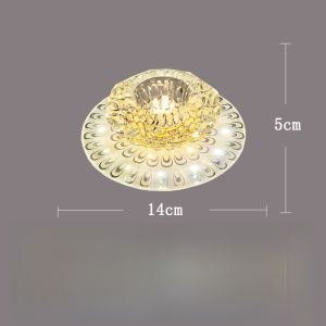 Living Room Hallway Embedded Ceiling Mounted Crystal Tube Lamp Modern Creative Lighting Fixtures for Entrance Foyers