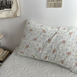 Simple Personality Pure Cotton Pillowcase Single Standard Size 48*74 Envelope Closure Pillow Cover for Individual Pillow