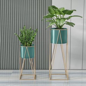 Nordic Luxury Iron Art Flower Stand Floor Mounted Flower Pots with Stand Universal Living Room Indoor Home Use Flower Rack