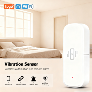 Tuya WiFi Vibration Sensor Smart Protection Security Alarm Smart Life App Monitoring History Records Home Security