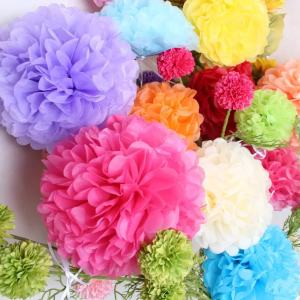 5pcs/lot 10/15/20/25/30/35CM Paper Pom Poms for Wedding Ball Pompoms Birthday Party Baby shower Supplies Wedding Home Decoration