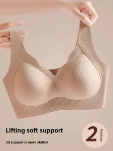 Seamless Intimates Womens Wireless Sports Push up Breast Holding Lifting Push-up Beauty Back Tube Top Bra Vest Style