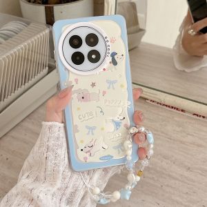 Cute Female Style Mobile Phone Case with Lanyard Anti-Fall Protection for OnePlus Ace5Pro Oppo New Model 13t Ace3v Ace2 High End Feel