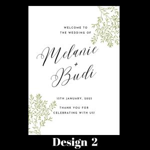 ARSEGA - Custom Sticker Welcome to the Wedding Ukuran A3+