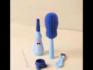 🔴พร้อมส่ง🔴 แปรงซิลิโคน ล้างขวดนม จุกนม หลอด 4 in 1 ลายเพนกวิน