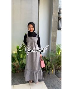 Ilona - Sahira Overall Jumpsuit Dress Baju Kodok Wanita Bahan Katun Jumbo Korean Style