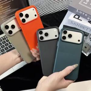 Original Magnetic Phone Case for iPhone 17 16 15 14 13 12 11 Pro Max Solid Color Matte Frosted Protection Shockproof Back Cover
