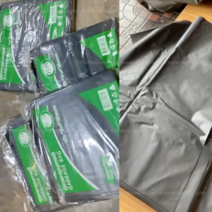 ถุงขยะหนาสีดำเกรด A 36x45 นิ้ว แพ็ค1กิโลกรัม ทนทาน ไม่รั่ว สำหรับรับน้ำหนักสูง