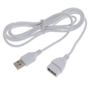White USB Extension Cable Extender A Male To Female 1.5M Extension Cable Universal Extension Cable for Mouse and Keyboard