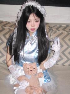 ใหม่ 2024 ฤดูร้อน นุ่ม สาว โลลิต้า ชุดผ้ากันเปื้อนแม่บ้านสองชิ้นเอวซับ ชุดกี่เพ้า ปกเสื้อ ลายดอก เดรสรัดรูป เดรส อินเทรนด์ สไตล์จีน