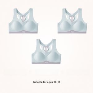 miiow | Breathable Sports Bra For Teenage Girls Under Developmental Stage Shock Absorption Posture Correction Seamless Strapless Vest