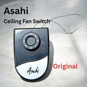 Asahi Ceiling Fan Switch Original 0-3 Speed switch black and white design with dial control and exposed wires