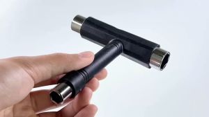 T Tools Skateboard Hitam Alat Planetskate T Tool Perakitan Obeng Skateboard T Tool Perbaikan Kunci Pas Skateboard