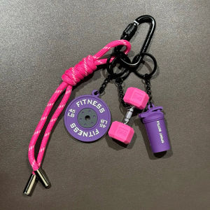 Fitness Keychain for Gym Lovers Premium Gift Sports Enthusiasts Accessories for Workout Bags Water Bottles D-shaped Buckle