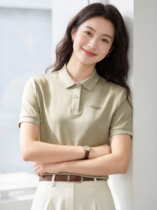 New·Zu | Áo Polo Cổ Sọc Bằng Bông Dài Môn Amoniac