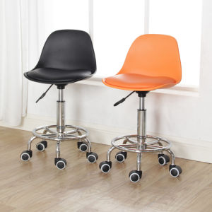 Ling Sense Bar Stool Home Use Rotatable Adjustable Back Beauty Nail Salon Chair Cashier Stool Lab Rolling Chair