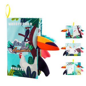 Baby Books Toys Baby Books 0-6 Months 3PCS Touch and Feel Cloth Crinkle Soft Books Toys for 0-3-6-12-18 Months Infant Newborn