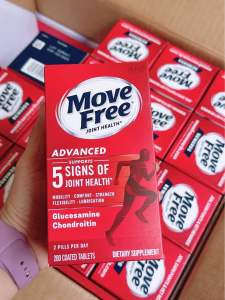 Viên Uống Schiff Move Free Joint Health Advanced Glucosamine and Chondroitin của Mỹ 200 Viên - Date 03/2028