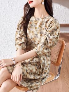 DAIXIANGFEIZI | Đầm A-Line Mùa Hè Thời Trang Cho Phụ Nữ Chất Liệu Linen Cotton
