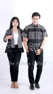 felicitybatik - Bolero Outer Batik Simple Blazer Batik Wanita Rompi Atasan Couple Kemeja Pria [ gunung ]