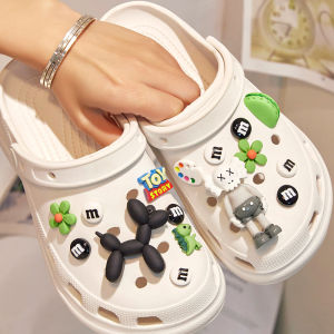 Jibbilz อุปกรณ์เสริมรองเท้าเครื่องประดับ Diy ตกแต่งหัวเข็มขัดบอลลูนสุนัขสำหรับรองเท้า Crocs 3D ดอกไม้