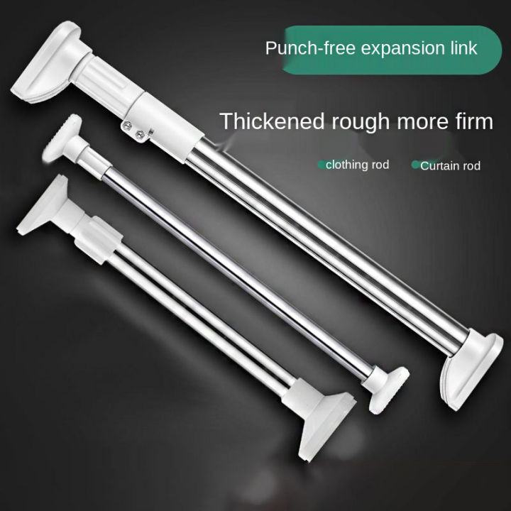 Adjustable Metal Rod,Multi Purpose Extendable Telescopic Poles for Closet  Kitchen Bathroom,No Drilling Hanging Rods,1 Pack