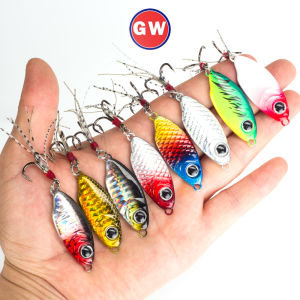 7/10/15/20g Jig Lure 3D Eyes Hard Casting Bait Sinking Jigging Metal Artificial Fishing Lures with Treble Hook