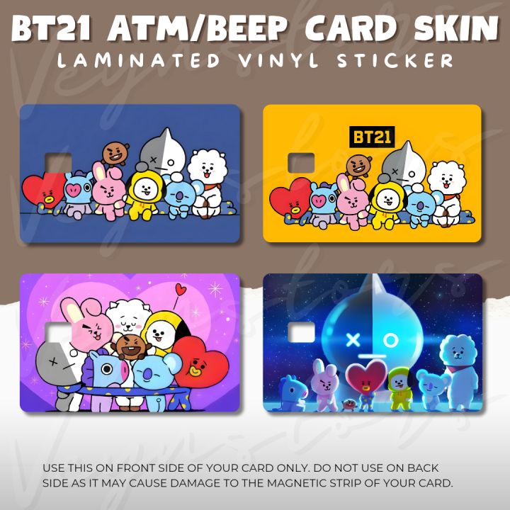 BTS BT21 ATM - CREDIT, DEBIT, BEEP, LOYALTY CARD SKIN WATERPROOF ...