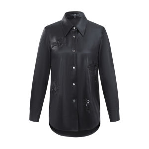 Embroidered Long Sleeve Office Wear Shirt