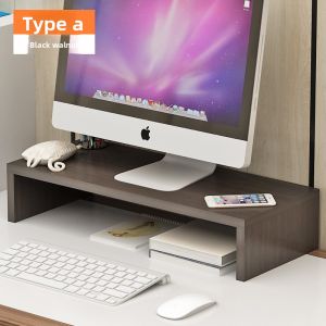 Desk Organizer & Monitor Riser Wood Office Notebook Stand