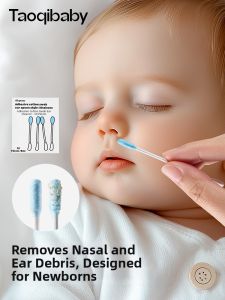 Taoqibaby | Adhesive Cotton Swabs For Baby Ear And Nose Cleaning