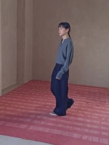 Vintage Slim Fit High Waist Adjustable Ankle Cotton Corduroy Trousers