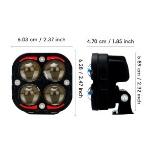 KEVANLY | 1/2Pcs 4LENS Led Spotlight 12V 24V DRL Driving Light Demon Eye Laser Spotlight for Car Trucks SUV UTV Motorcycle Offroads