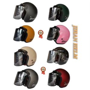 helm bogo dewasa SNI classic kulit kaca cembung datar pria wanita  termurah