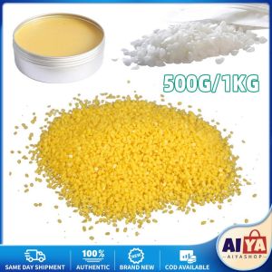 ★Same Day Shipping★ 500g/1000g Granular Beeswax Pure Natural Yellow White Cosmetic Beeswax Pellets Organic Bee Wax for Cosmetics Candle Furniture Material ZJJ-Beeswax-White