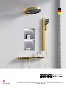 DXD | Home Use Massaging Showerhead with Pressure Boosting Spray Gun