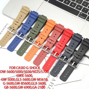 Rubber WatchBand For Casio DW 5900 GW 5600 5610 DW-6900 5600E Mens and Womens Strap Waterproof Resin Replacement Band Watch Accessories