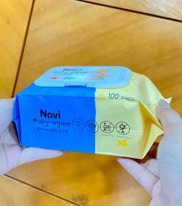 [HCM] ( THÙNG 10 GÓI) Khăn Navi Cao Cấp 100 tờ xanh dương (vải bi dày) giá siêu hời