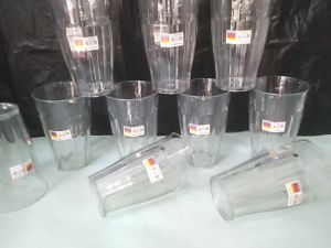 6 pcs Gelas Plastik Akrilik Bening /Gelas Teh Resto Cafe 460ml 8805 / Nagata / Akrilik