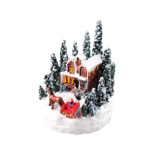 Christmas Village Indoor Room Landscape Decoration Christmas Village LED Lighted Christmas Village House Figurines ﻿