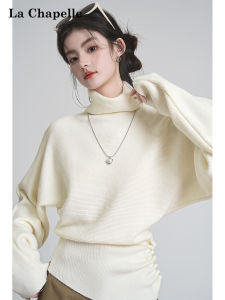 La Chapelle | Áo Sweater Len Cao Cổ Dây Rút eo
