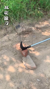 Sickle Machete Double Head Long Handle Weeding Harvesting Corn Rice Cutting Tool 64cm 100cm