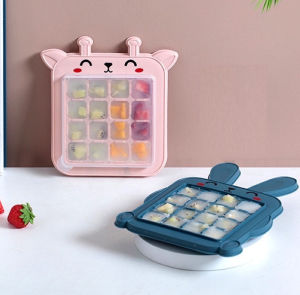 Khay làm đá silicon 25 Ô hình thú kháng khuẩn siêu cưng khuôn đổ rau câu thạch hoa quả hình hoạt hình khuôn rau câu khay làm đá viên khay đá silicon dẻo khay làm đá silicon