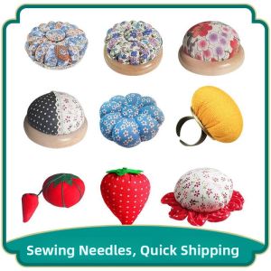 Original Wood Base Needle Holder Embroidery DIY Cross Stitching Tool Needle Piercing Bead Needle Holder Fabric Art