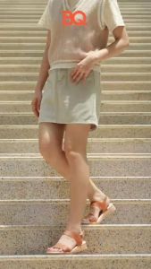 Giày sandal nữ đi học quai ngang đế bằng cao 3 phân SD BQ15