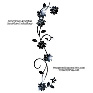 Mirror Acrylic Rose Wall Sticker
