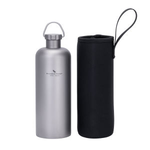Boundless Voyage 600ml Titanium Sports Water Bottle Lightweight Camping Drinkware for Hiking Travel & Everyday Use Ti3009D