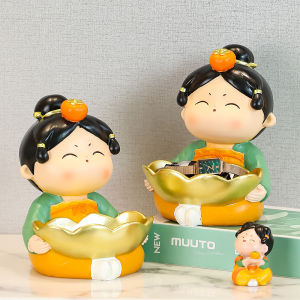 Traditional Tang Style Resin Organizer Tray