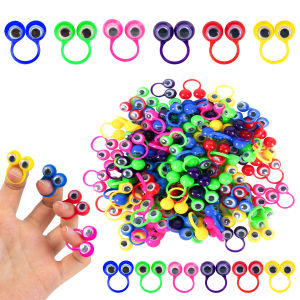 20pcs Funny Wiggle Eyeball Finger Puppet Plastic Rings Party Favor Toys for Kids Practical Jokes Games gifts birthday decor